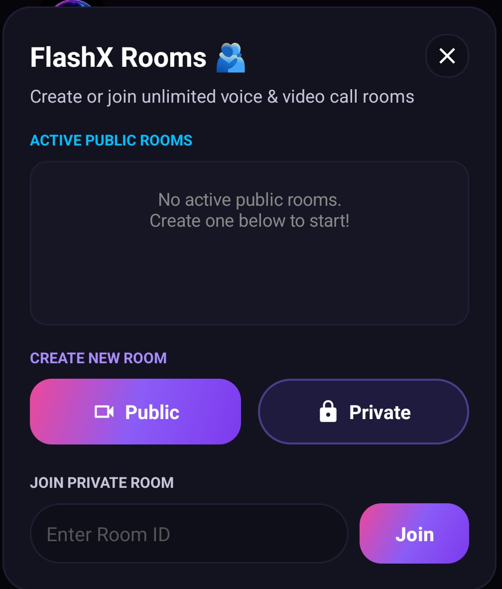 FlashX Rooms